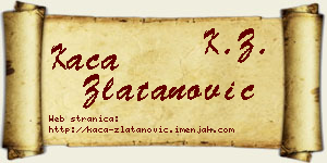 Kaća Zlatanović vizit kartica